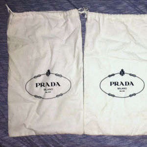 Lot of 3 Authentic Prada Flannel Dustbags